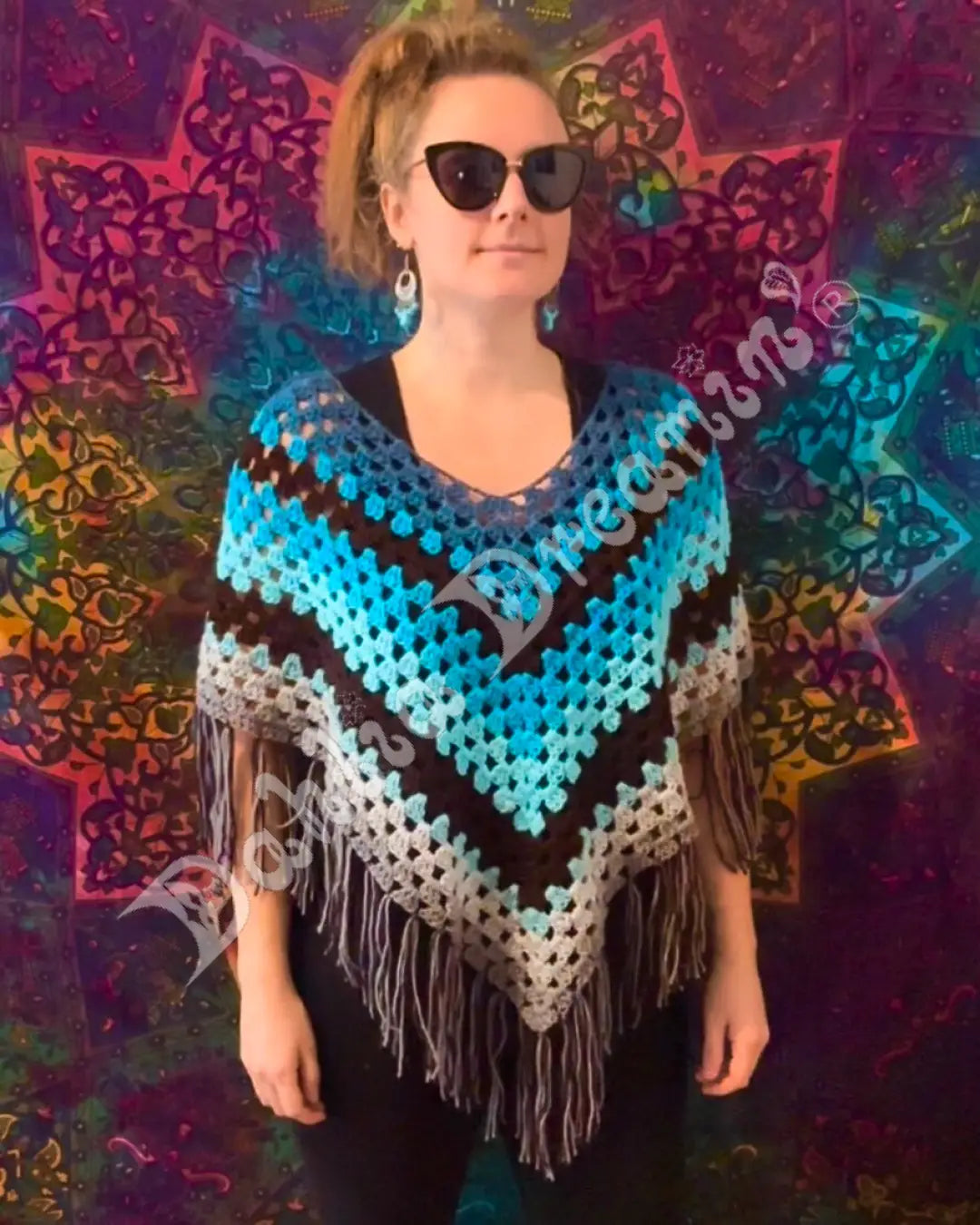 Blue Iris Poncho