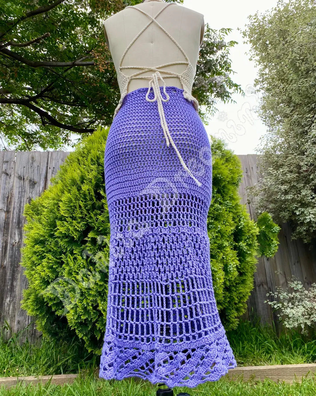 Cool Purple Dahlia Skirt