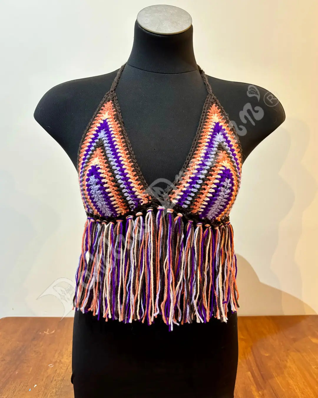 Dahlia Dreamin’ Striped Halter Crochet Top