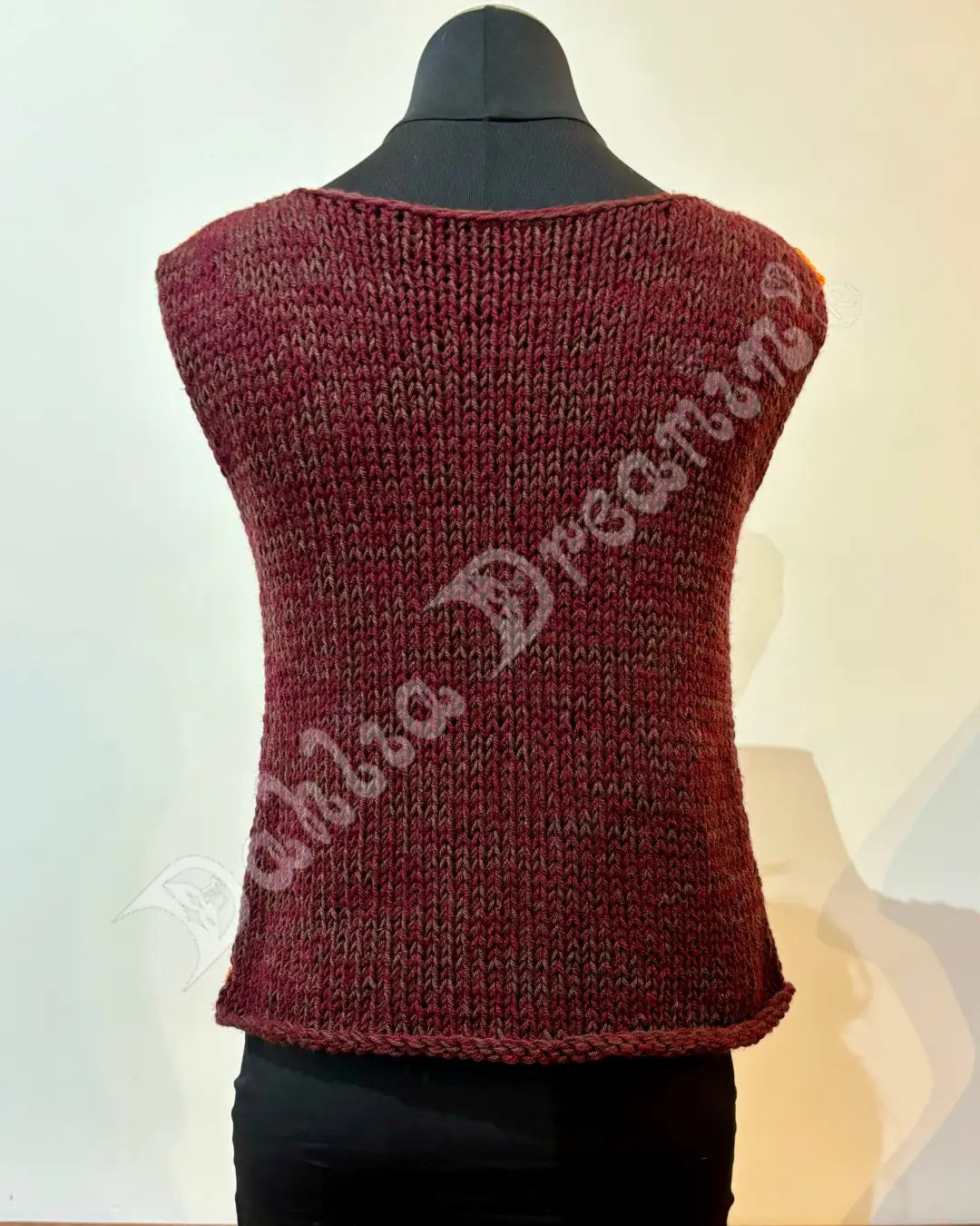 Maroon Mosaic Vest