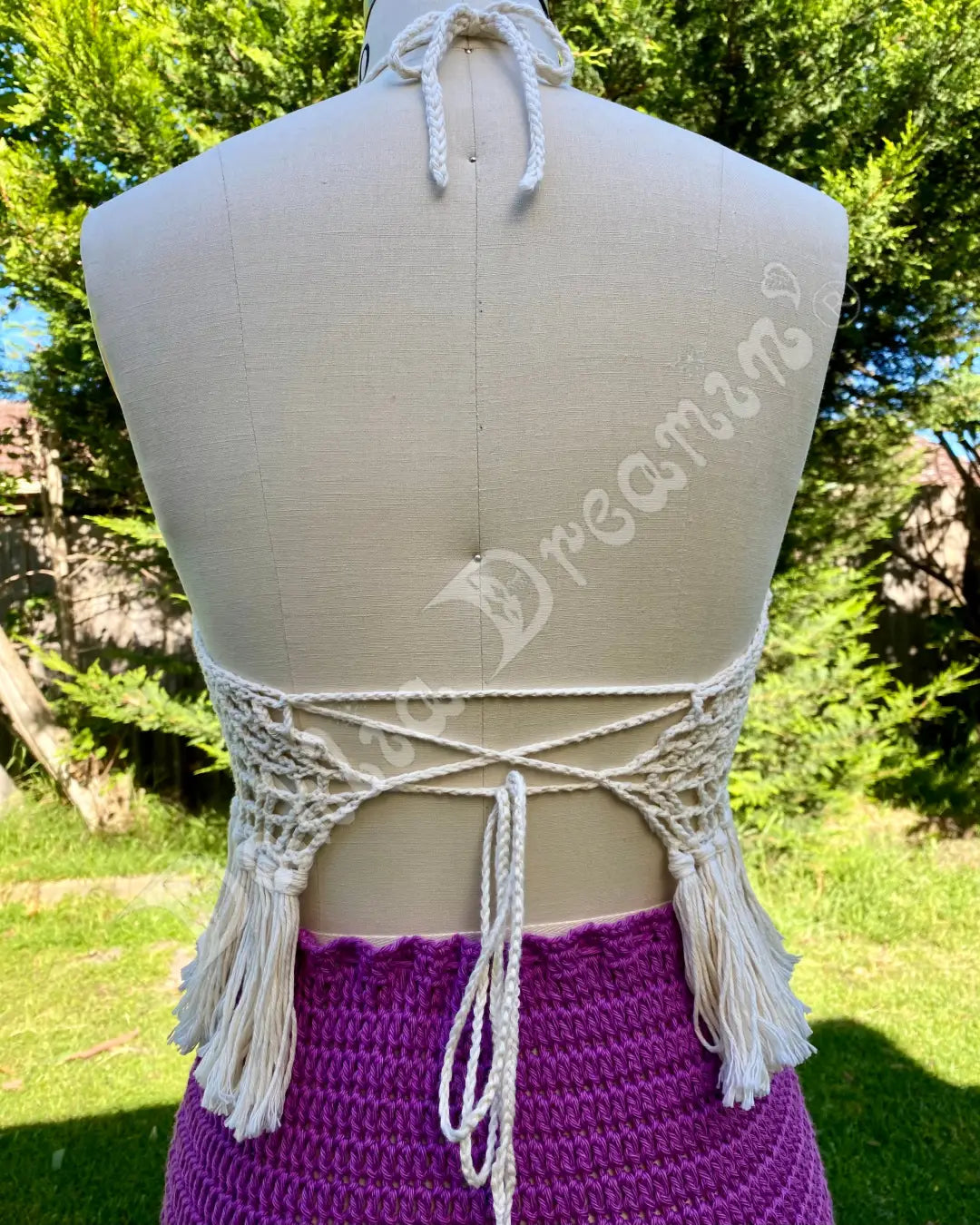 Natural Halter Crochet Top