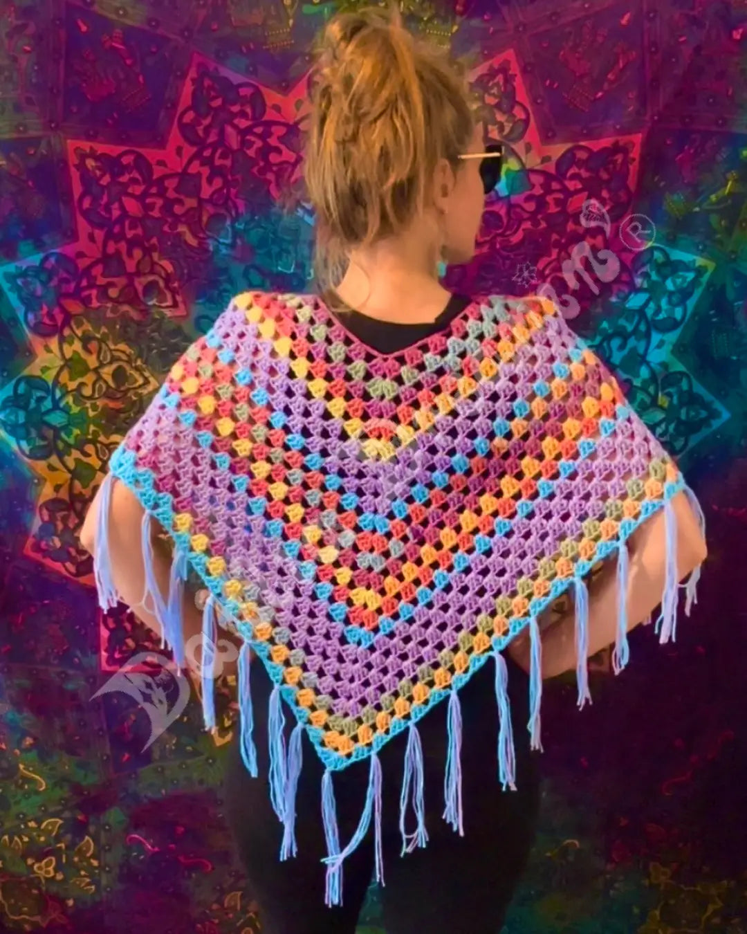 Pastel Rainbow Poncho