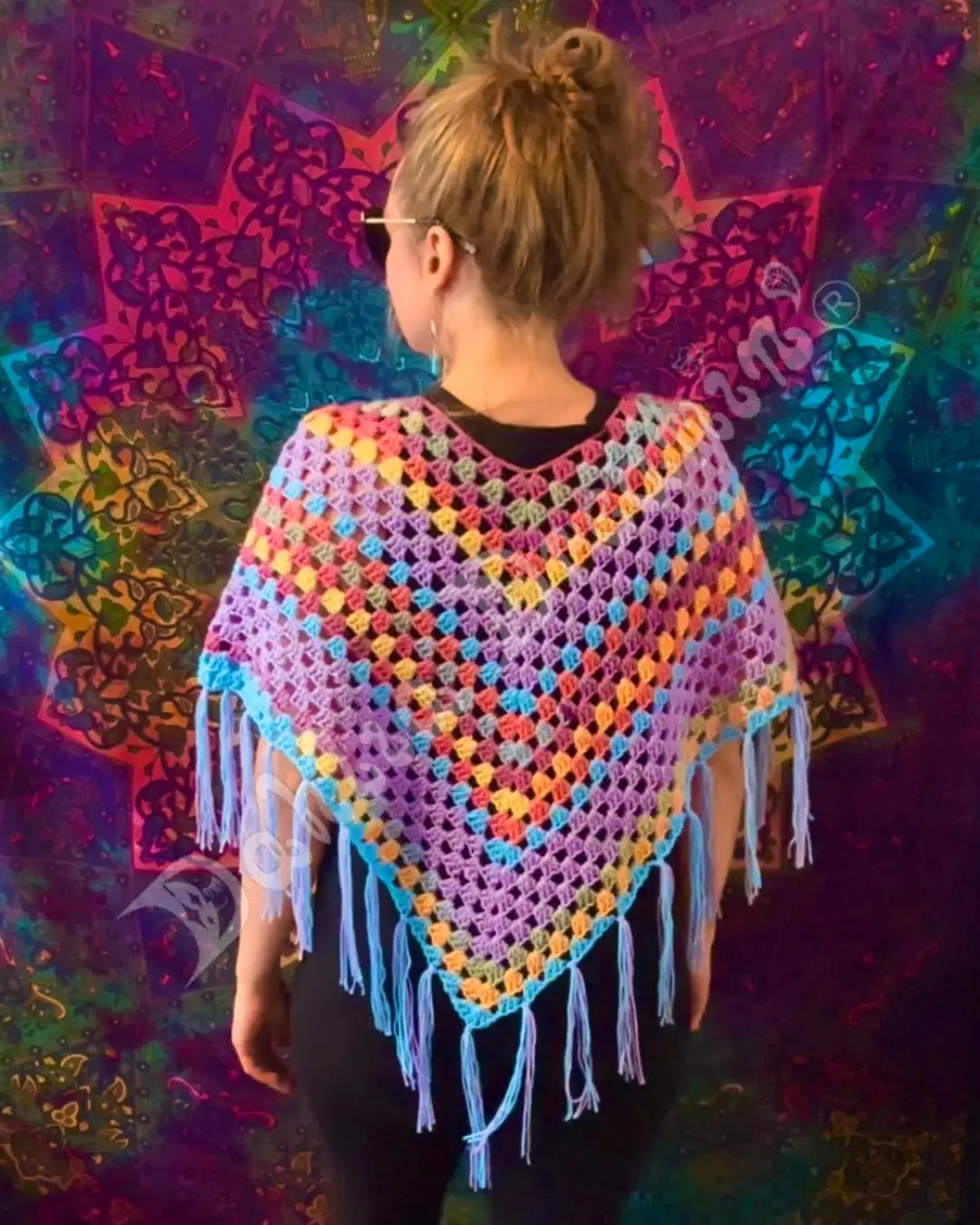 Pastel Rainbow Poncho