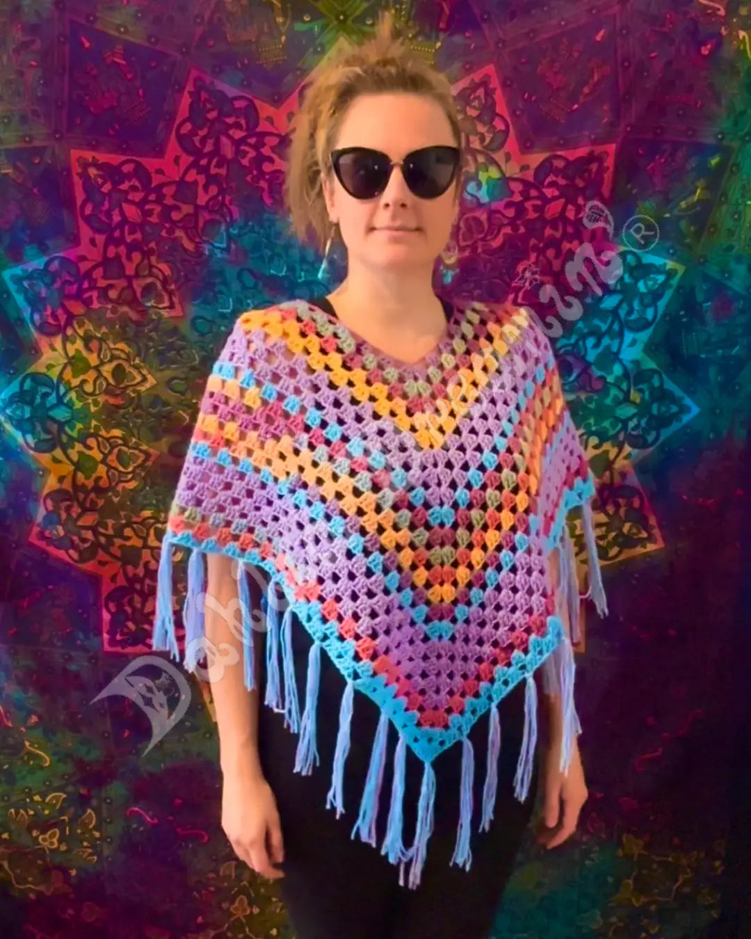 Pastel Rainbow Poncho