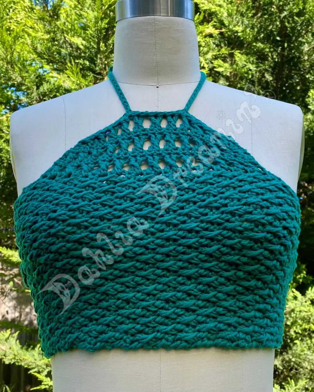 Pine Tree Halter Crochet Top