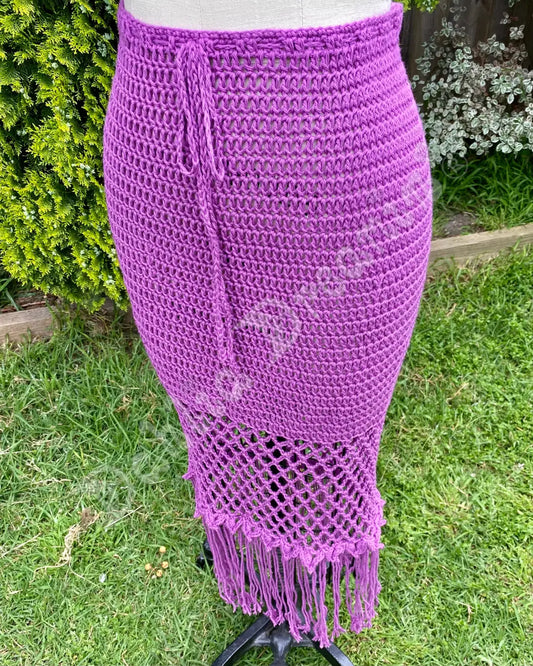 Purple Dahlia Long Skirt