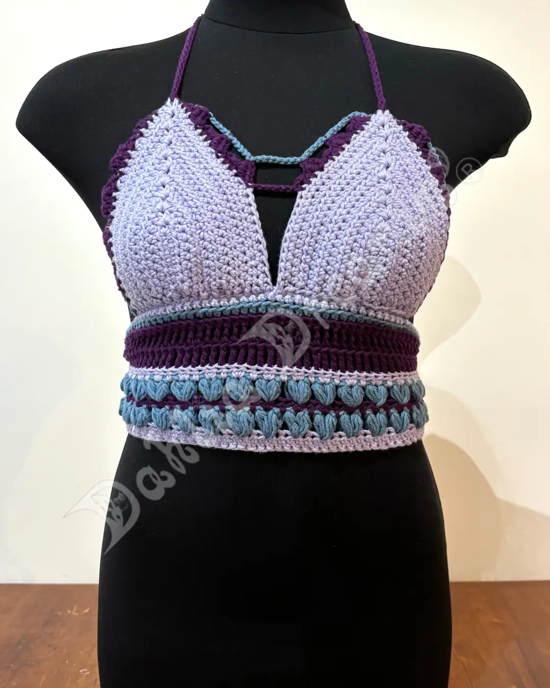 Purple Pansy Crochet Top