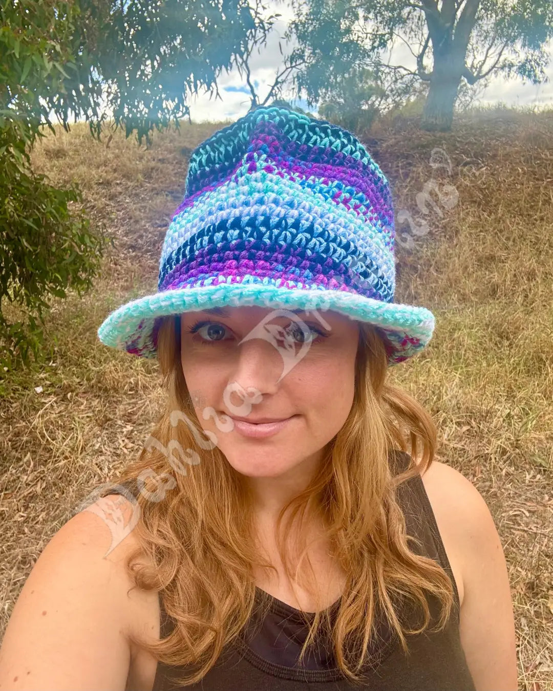 Purple Sky Crochet Fedora