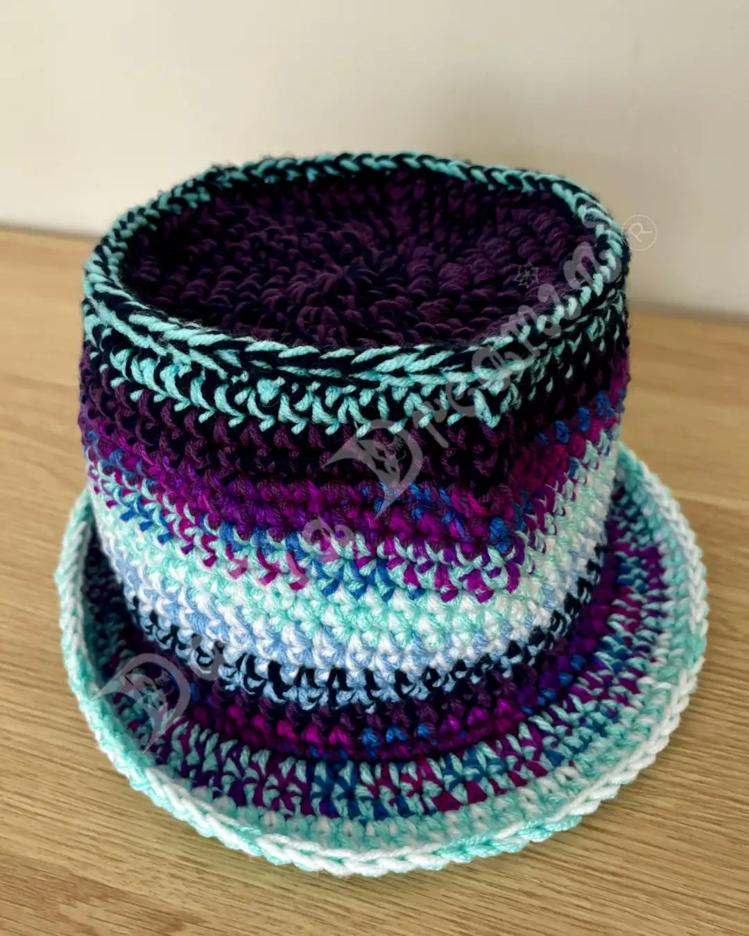 Purple Sky Crochet Fedora