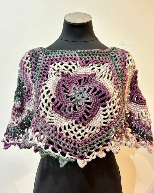 Purple Swirl Poncho