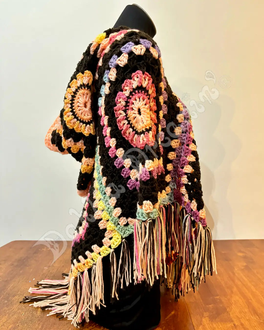 Rainbow Hood Poncho