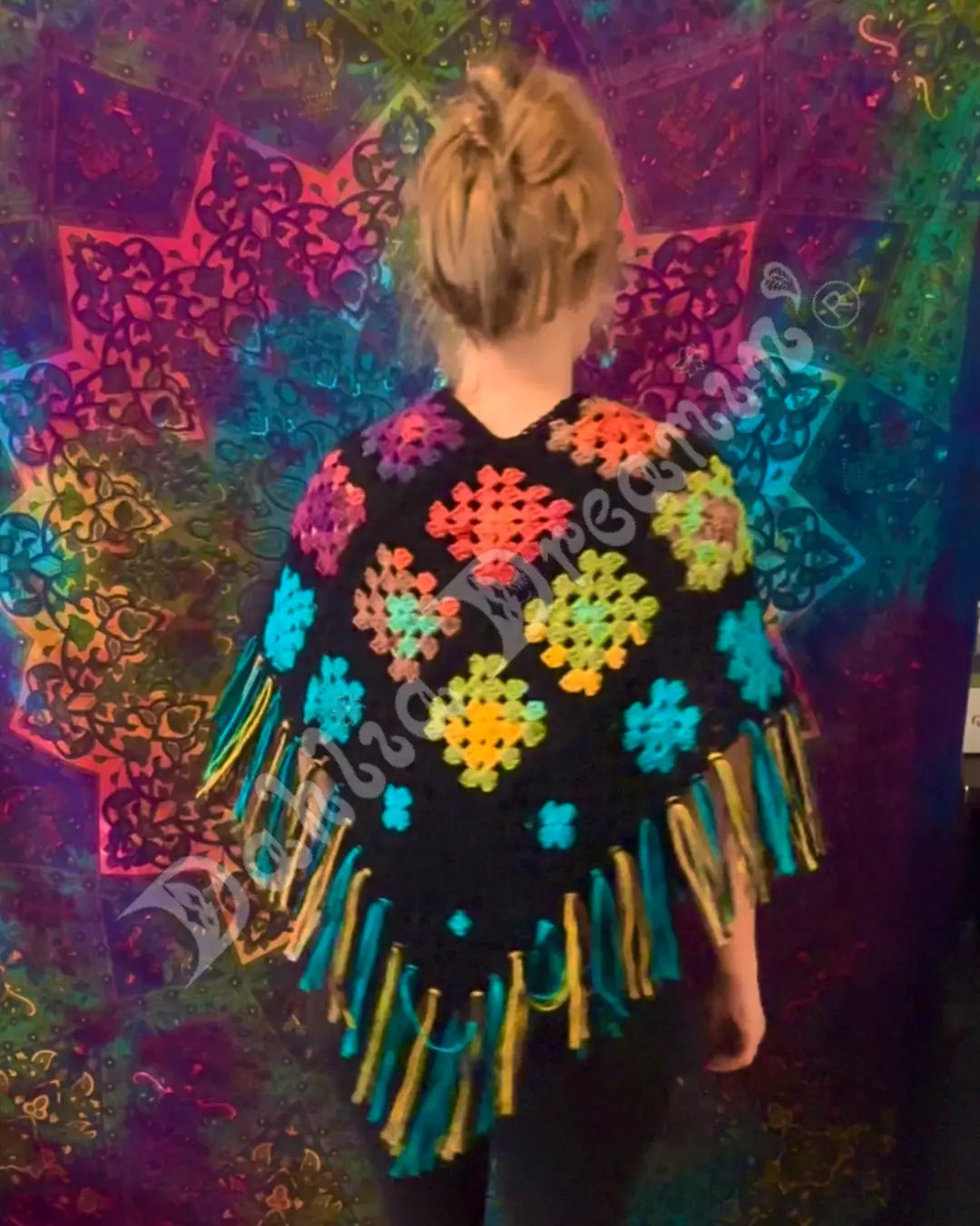 Rainbow Square Poncho