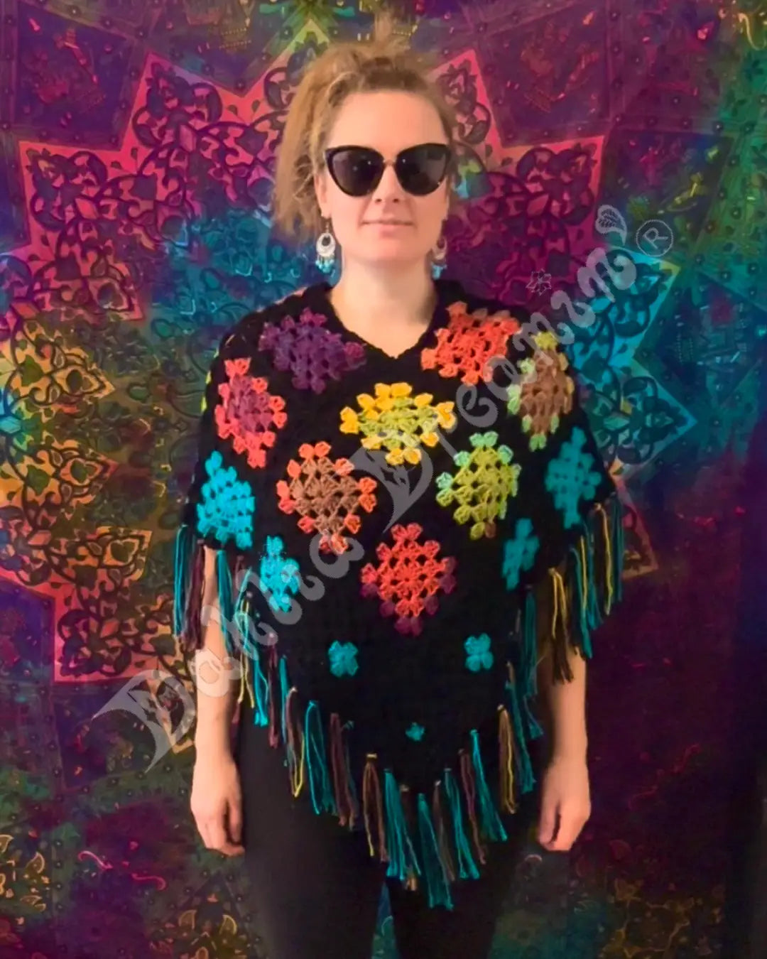 Rainbow Square Poncho