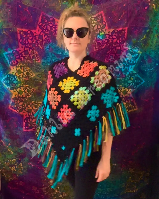 Rainbow Square Poncho