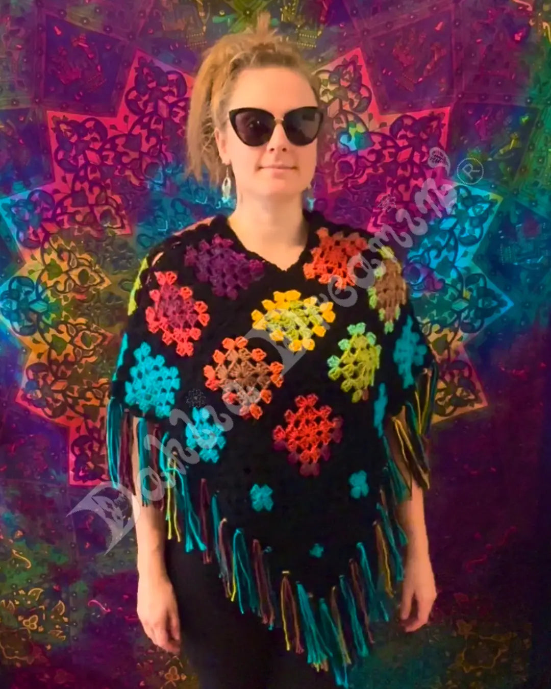 Rainbow Square Poncho