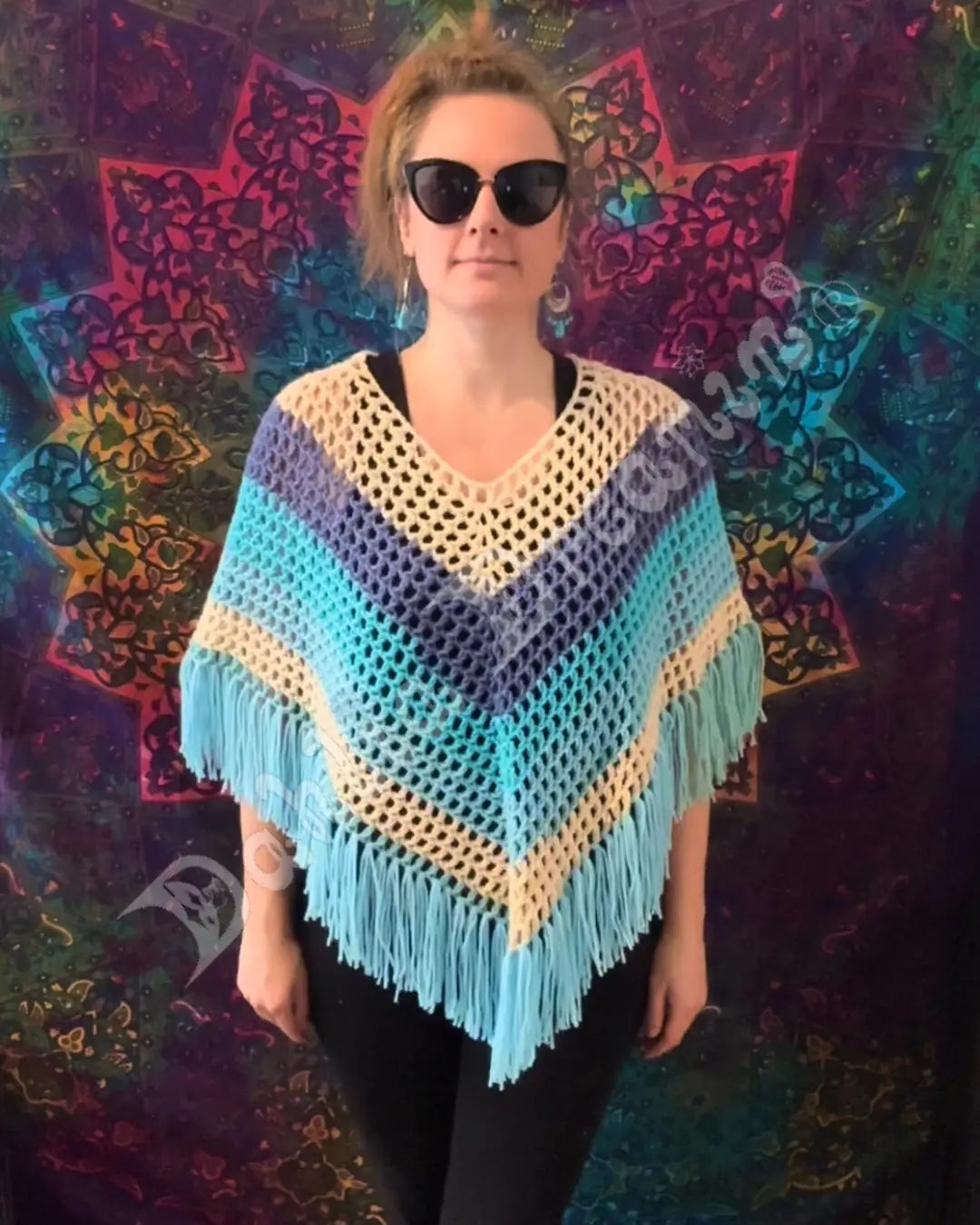 Sky Blues Poncho