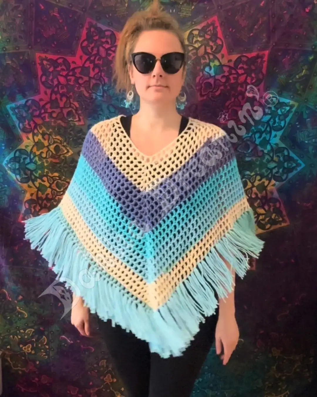 Sky Blues Poncho