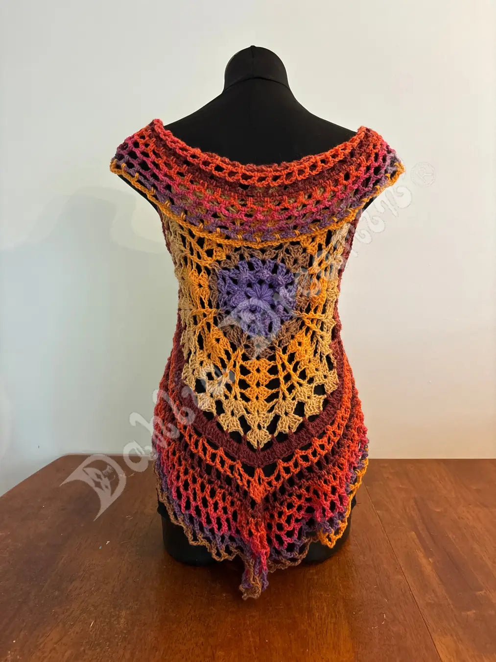 Sunset Dahlia Circular Vest