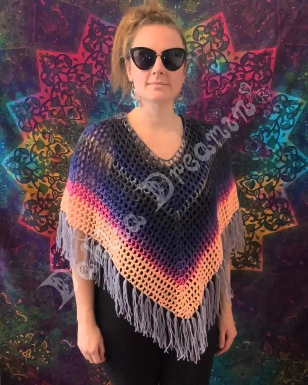 Warm Dusk Sunset Poncho